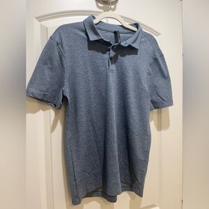 lululemon athletica Heathered Blue Polo Shirt